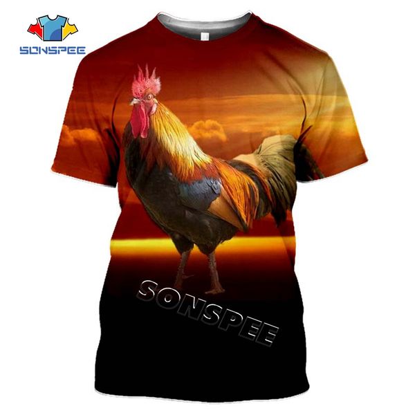 

animal rooster 3d all over printed summer 3d print shirts kawaii harajuku graphic men clothing