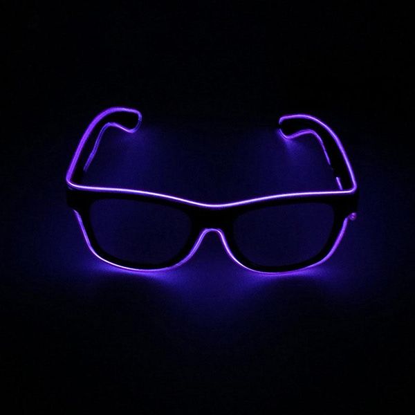 

1pc flashing glasses el wire led glasses glowing party supplies lighting novelty gift bright light festival party glow sunglass swy wmtkbq
