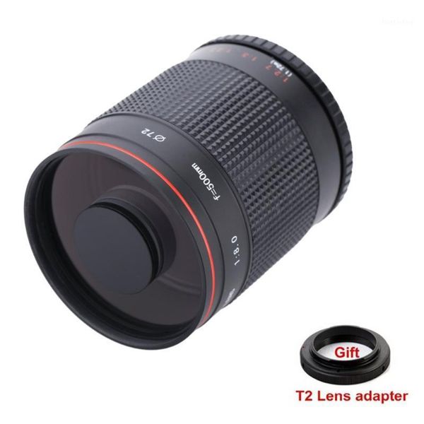 

other cctv cameras 500mm f/8.0 camera telepo manual mirror lens+t2 mount adapter for canon nikon pentax sony a7 a7rii a6300 olympus m4/3 dsl