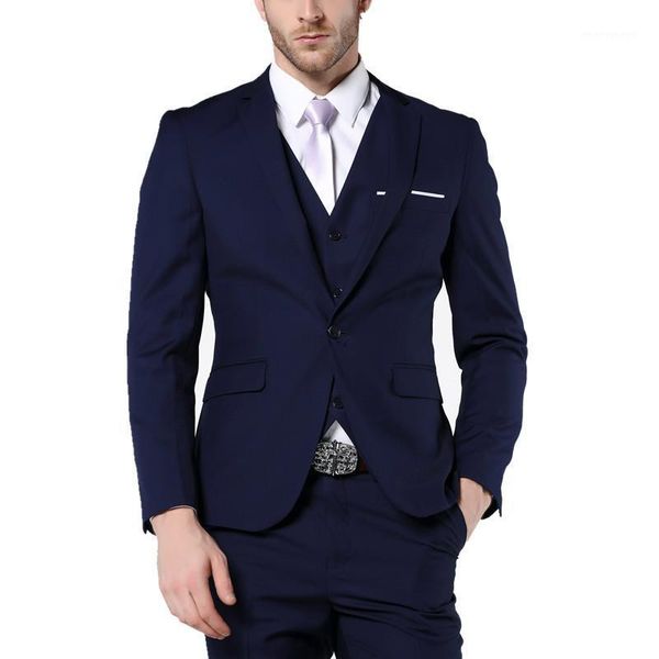 

men's suits & blazers private custom made 2021 slim fit mens solid color navy bue splicing suit wedding for business1, White;black