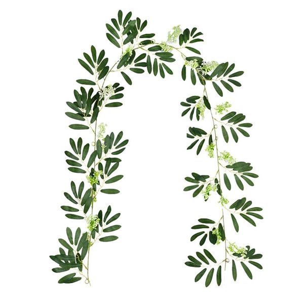 

fake vines, artificial ivy olive leaf plants, fake ivy garland greenery for home garden office wedding party room decor