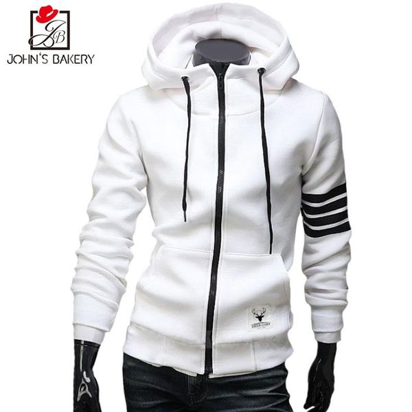 

john'sbakery new fashion men hoodies brand leisure men hoodie sweatshirts casual zipper hooded jackets male hoody moletom size4x, Black
