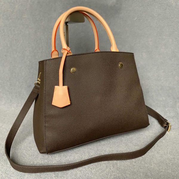 

outlet solds luxurys designers handbags purses montigne women tote brand letter embossing genuine leather shoulder bags crossbody bag