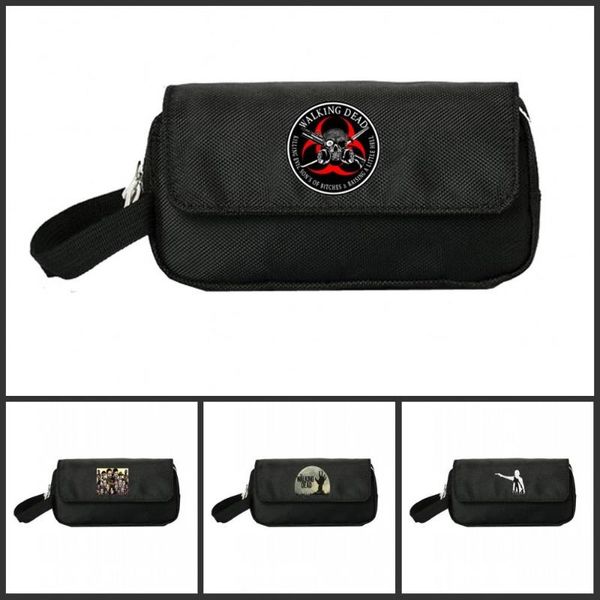 

new the pencill case women cosmetic cases makeup bag child girls student double zipper pecill bag handbag hot