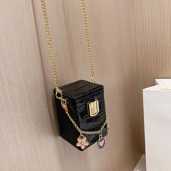

каменный узор mini box сумка 2020 новая высокого качества кожа pu женщины конструктор сумка цепь плечо сумка губная помада