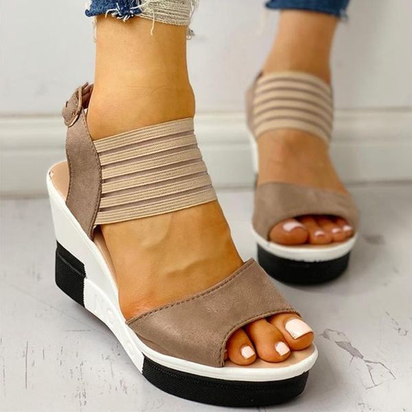 

lapolaka new fashion high heels leisure comfortable platform summer sandals women's wedges shoes female, Black