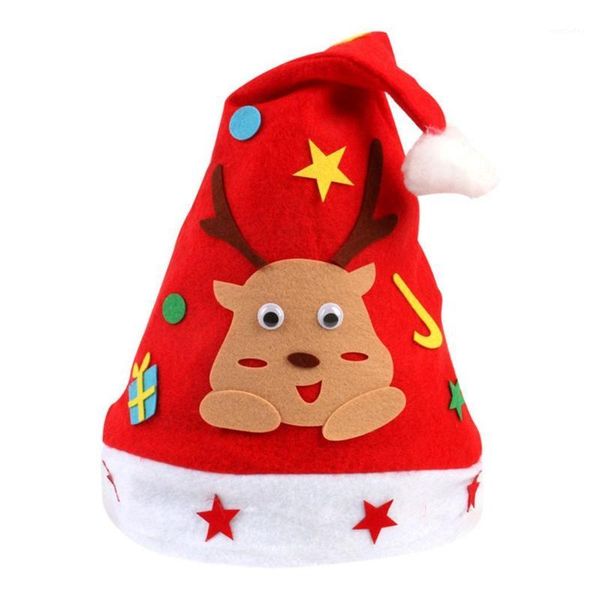 

christmas decorations gift diy making hat children 3 years old or older cartoon headgear multicolor creative kit1