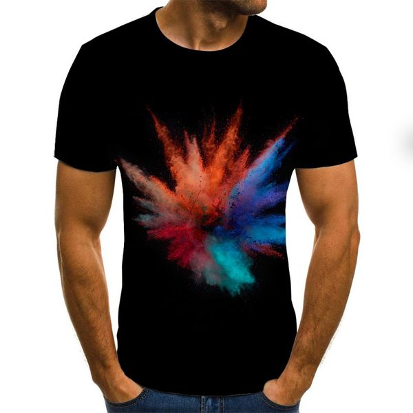

ink style 3d creative cloud graphic summer 3d print shirts hippie aesthetic humor men clothing