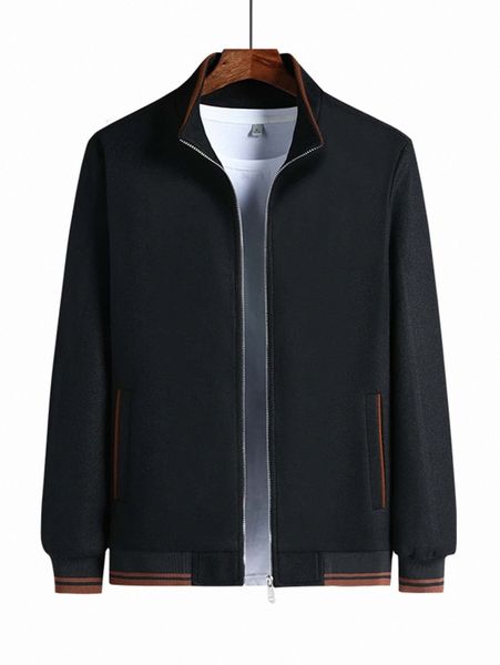 

men contrast striped zip up overcoat without tee t9cp#, Black;brown