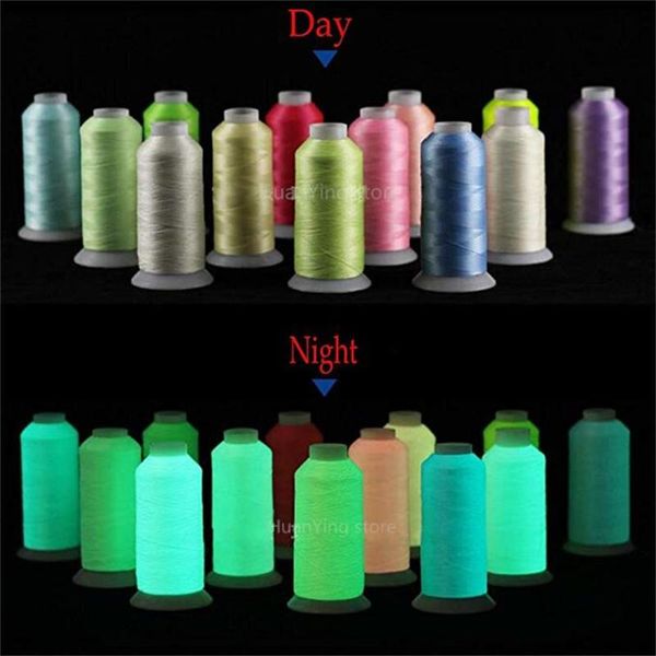 

glow in the dark machine sewing embroidery thread 1000y each spool, 5 popular colors optional, Black;white
