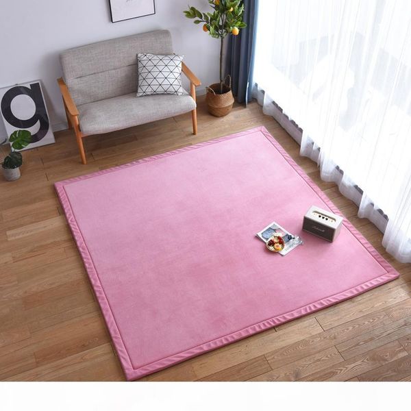 

new arrival thick coral fleece carpet tatami mat living room bedroom carpet children crawling mat baby bedside rectangular rug