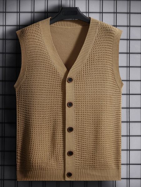 

men button front vest cardigan a8sx#, White;black