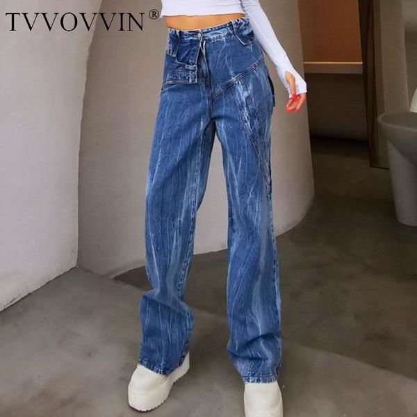 

tvvovvin vintage women jeans high waisted jeans women blue casual fashion denim pants woman 2020 new fashion trousers ildc