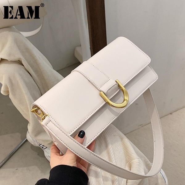 

[eam] women new luxury baguette quality pu leather flap personality all-match crossbody shoulder bag fashion tide 2021 18a1501