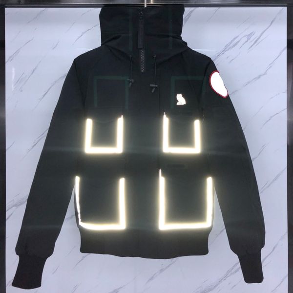 

лучший orange owl верхняя одежда конструктора сша гуз mens женщин пальто желтый черный ветровки спорт бренды вниз размер xs-xxl, Black