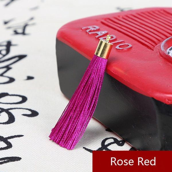 

2019 new 10pcs lot 6cm small cotton silk tassel cords for earrings with metal caps charm pendants tassel jewelry making findings h qylhjc