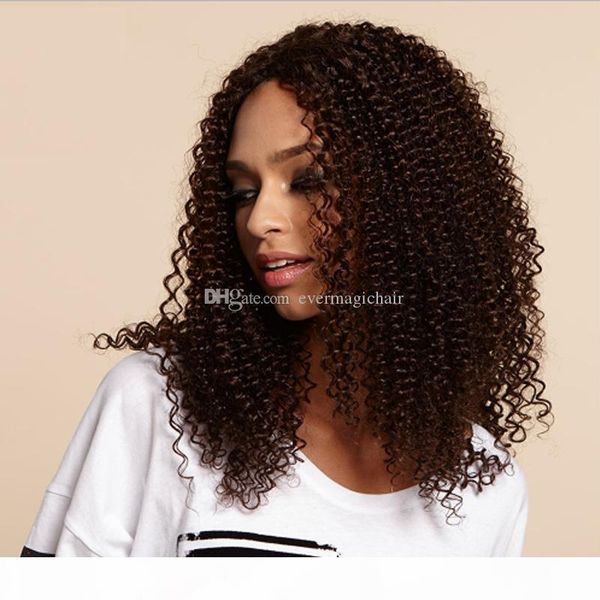 

part full lace human hair wigs with baby hair 9a natural hairline kinky curly brazilian virgin lace front wigs for black women, Black;brown