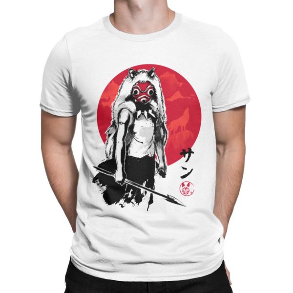 

men princess mononoke miyazaki hayao awesome pure tees short sleeve round collar new arrival sport hooded sweatshirt hoodie men t shirt