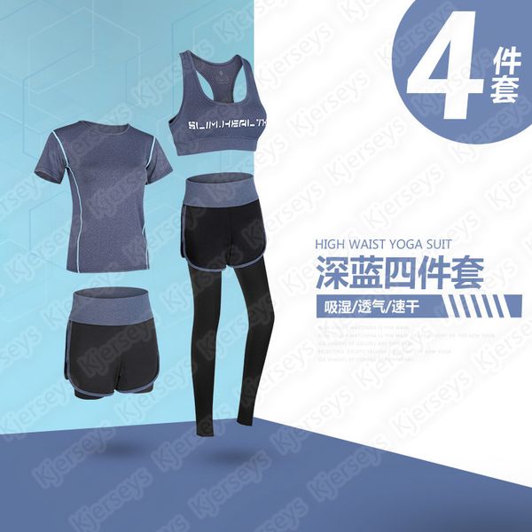 

4piece fitness suit sportswear tracksuits women tie dye two piece outfits ladies sports yoga suits crop pants sets female ru9070466, White;black