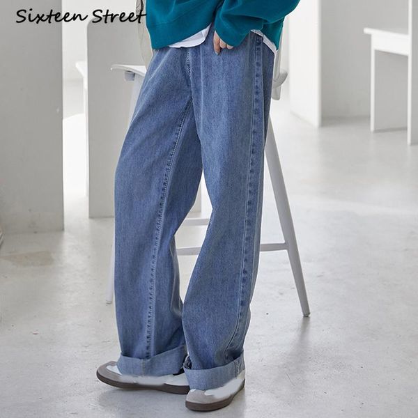 

women fashion denim jeans femme chic new high waisted wide legged pants female y2k aesthetic baggy streetwear vintage clothing, Blue