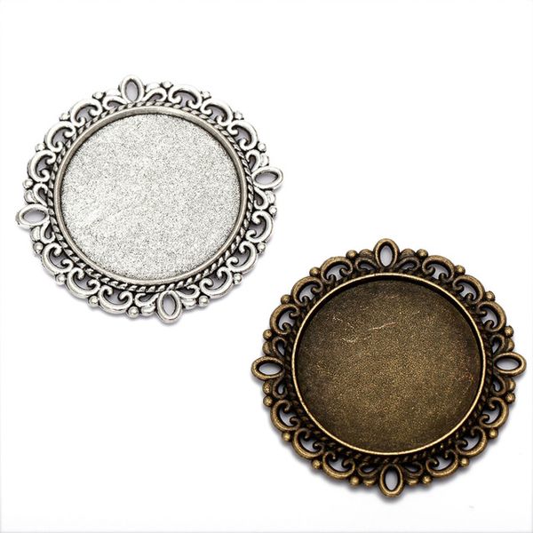 15pcs 14mm Charm Round Pendant Base Setting Cabochon Pendant Blanks Trays DIY 15pcs 14mm Charm Round Pendant Base Setting Cabochon Pendant Blanks Trays DIY