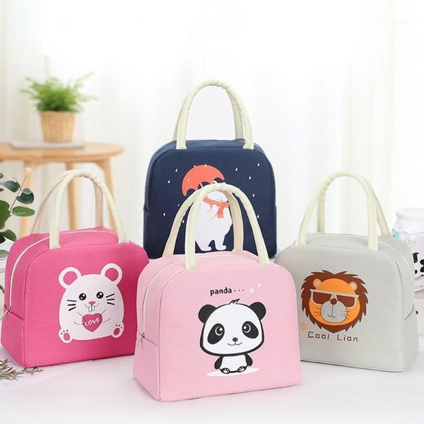 

storage bags cartoon lunch bag for women funny kids bento cooler flamingo thermal breakfast box portable picnic travel1