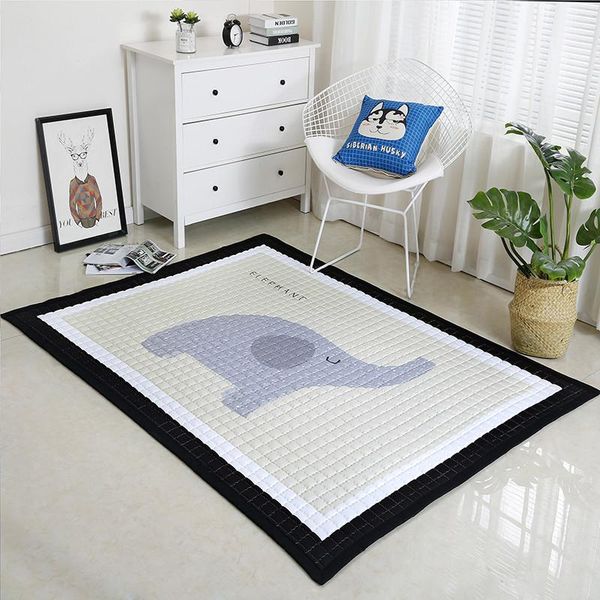

carpets cartoon elephant carpet soft baby play crawling mat for kids room bedroom living floor area rugs climb pad home decor