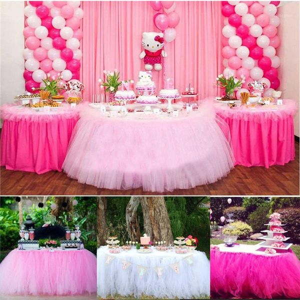 

table skirt christmas party tulle cover birthday wedding festive decor princess cloth supplies 5 colors1