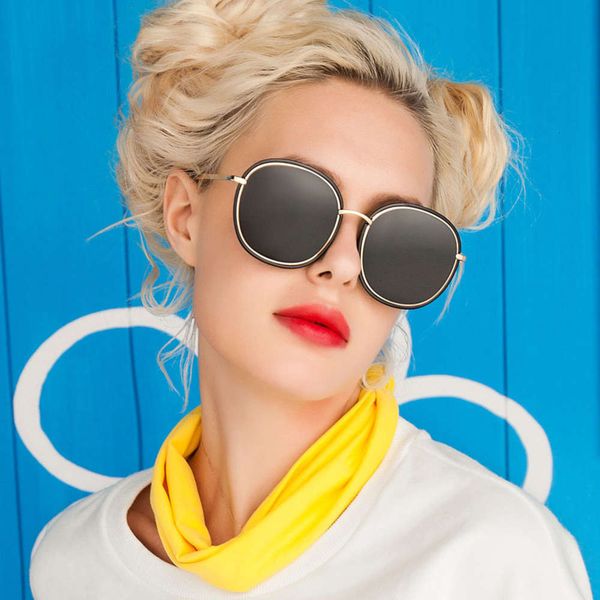 

sunglasses 2019 women's new personalized korean trendy round face big frame fashion sunglasses eyes vacation glasses, White;black