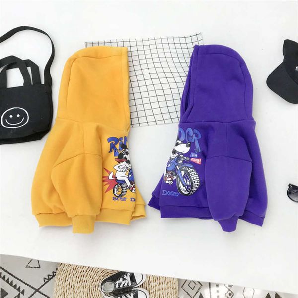 

new sweater boys' autumn plush 2020 hooded and winter cloth baby's thickened warm base coat wtern sle children's km4o, Black