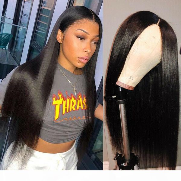 

360 full lace human hair wigs brazilian remy hair straight real 100 virgin peruvian 360 frontal lacefront wig for black women, Black;brown