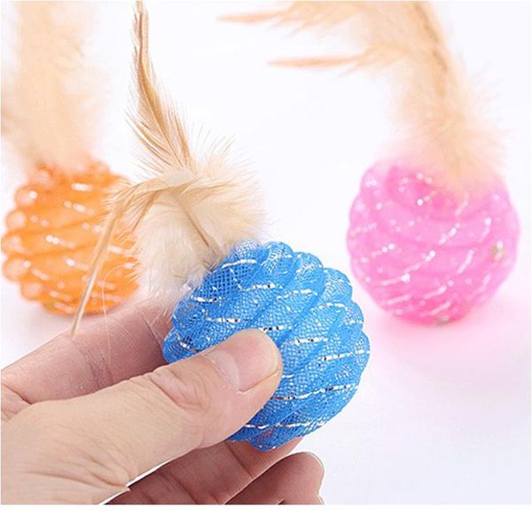 

kitten play interactive fun toy cat feather toys pet cat toy playing for cats supplies sqcadv