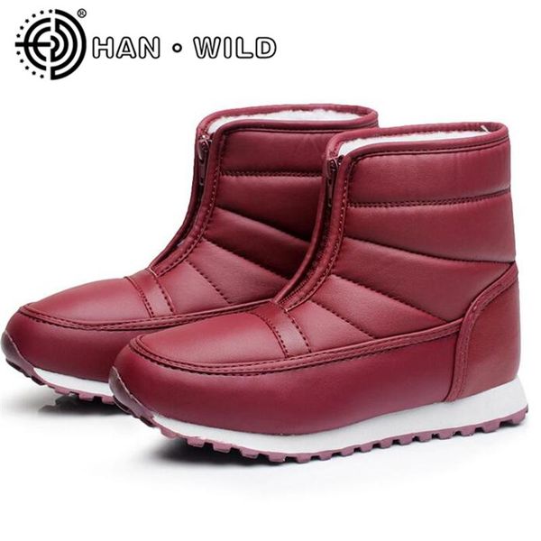 

новые 2020 кожа pu женщины снег сапоги зима хлопок обувь теплый ботильоны резиновые подошвы fur женщины zipper снег, Black