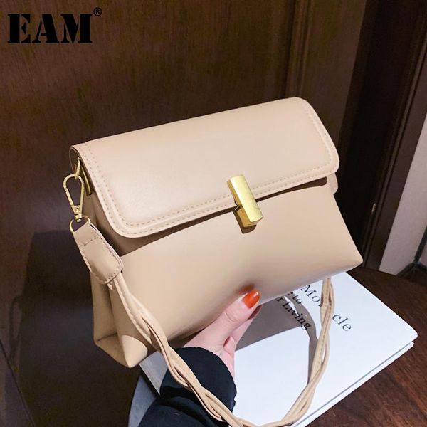 

eam] women new pu leather flap personality all-match female crossbody shoulder bag fashion tide 2021 18a1568