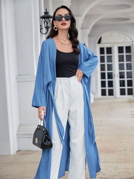 

solid knot kimono j5ik#, White;black