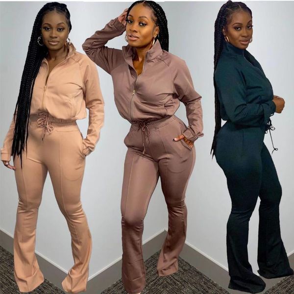 

women's tracksuits women tracksuit 2 piece set zipper pants sweatshirt pant plus size two outfits clothing, Gray