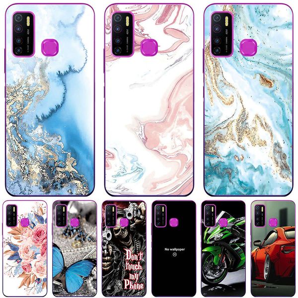 

infinix 9 pro 9 play 10 2020 mobile case fashion marble inkjet shell bag
