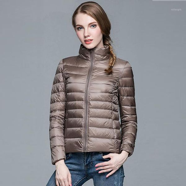 

women winter coat 2019 new ultra light white duck down jacket slim women autumn puffer jacket portable windproof down coat parka1, Black