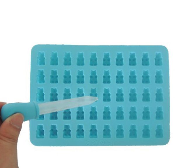 

50 sile gummy bear mold with droppers halloween candy gelatin bbyioi bdesports