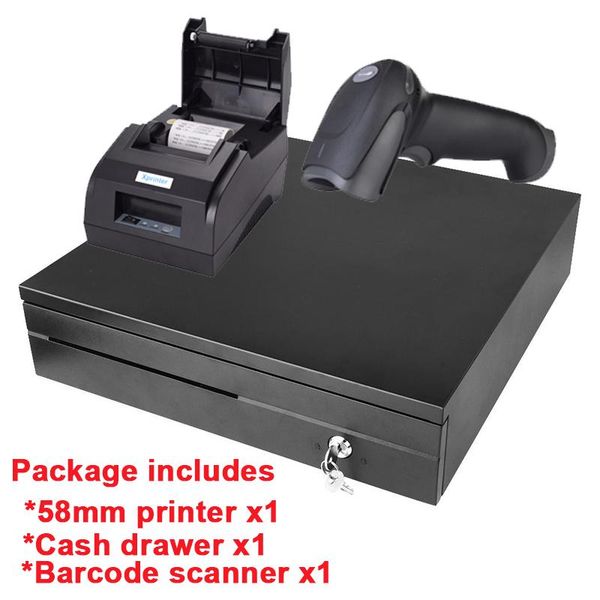 

printers package printer 58mm thermal receipt barcode scanner 335 cash drawer