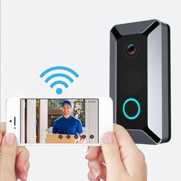 

20p smart wireless doorbell 140° wide angle lens 7 video intercom night vision security ring preview recording1