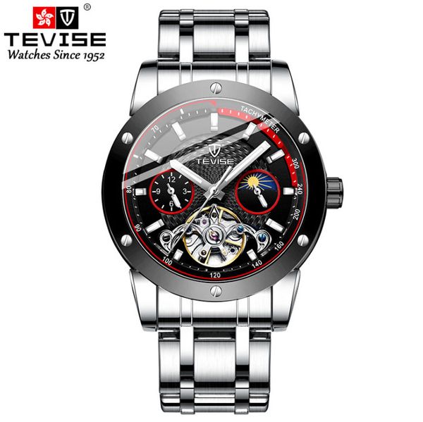 Orologio svizzero Tevise orologio da uomo star fashion tourbillon macchinario luminoso impermeabile