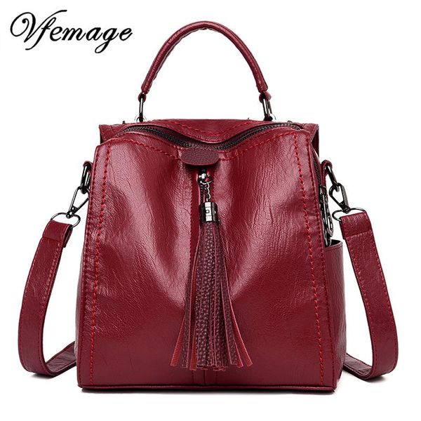 

vfemage genuine leather flap bags women handbag tassel female shoulder bag multifunction crossbody ladies messenger bag bolsos