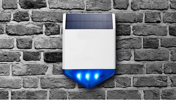 

hipping solar panel solar siren sj1 for g19 g18 w18 8218g w1 gsm alarm system security with flashing response sound waterproof outdoor