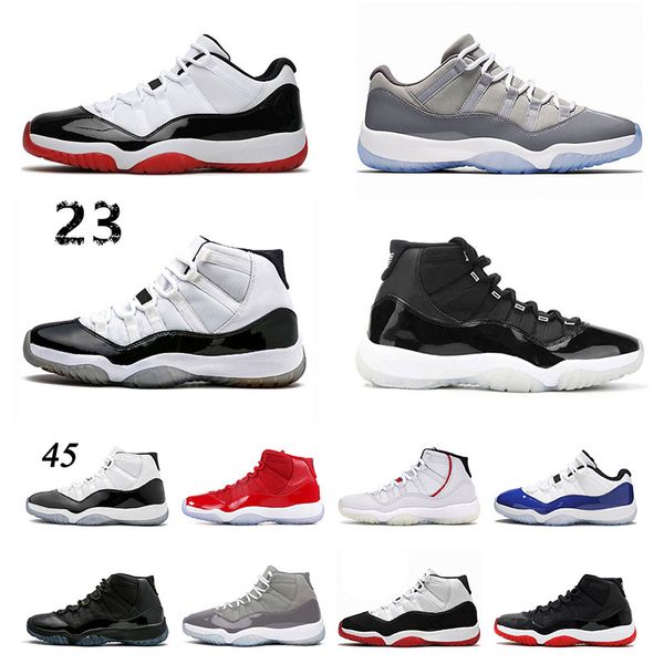 

2021 new jumpman 11 11s low wmns concord bred men women basketball shoes cool grey 25th anniversary gamma blue platinum tint trainers 36-47, White;red