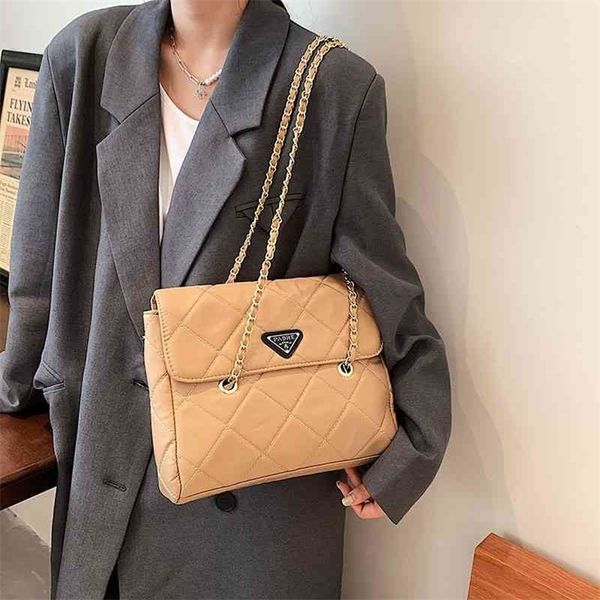 

sale 90% off women's bag 2022 autumn new lingge embroidered thread chain women's single shoulder nylon