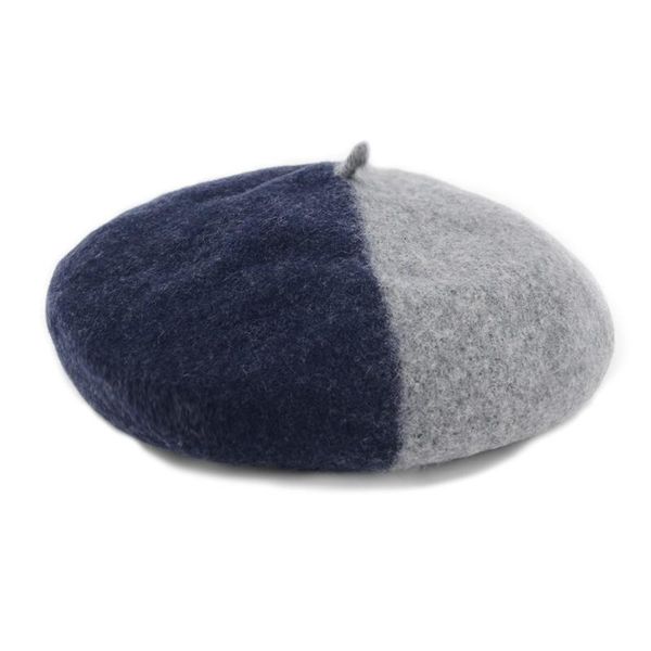 

cokk шерсть войлок берет женский зимние шапки исполнитель flat cap hat берет женской англию стиль boina feminina тыква hat painter нового кп, Blue;gray