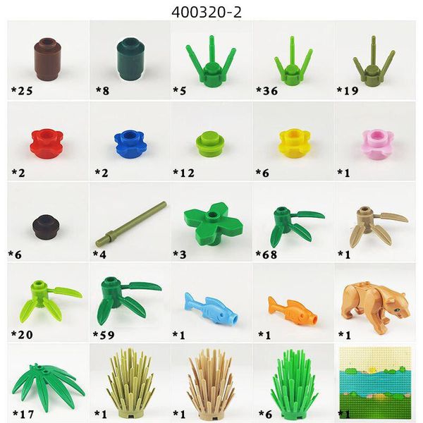 

32*32 dots classic base plates tropical rainy climate plastic baseplates green jungle compatible friend building blocks toy gift bbyfza
