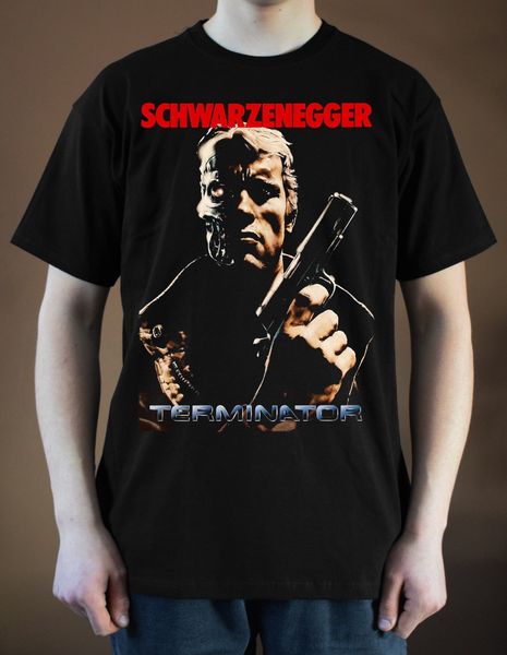 

terminator movie poster arnold schwarzenegger fashionable casual hipster fractal pattern tees letter printed sweatshirt hoodie t shirt