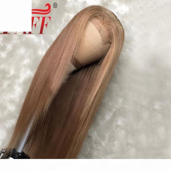 

paff blonde hair glueless lace front wigs silk base human hair brazilian remy silky straight wigs pre plucked hairline, Black;brown
